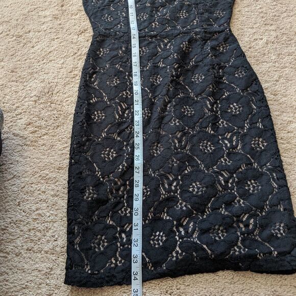 ⭐ H&M Black Floral Lace Dress - Picture 7 of 8